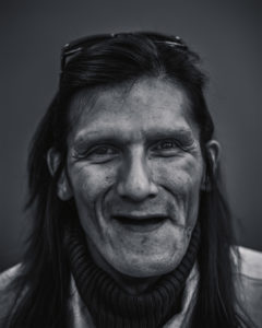A portrait photograph of a homeless man in Regina, Saskatchewan