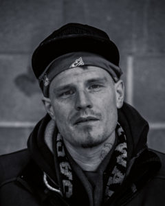 A portrait of a homeless man in Regina, Saskatchewan