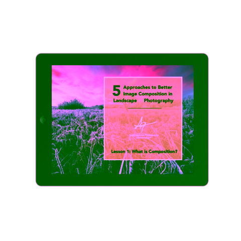 Landscape Photography Composition Course on iPad screen