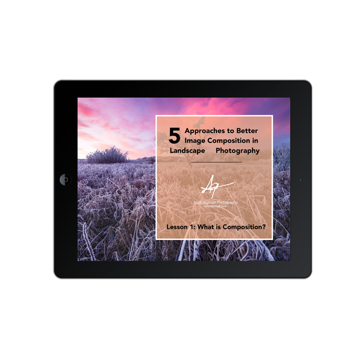 Landscape Photography Composition Course on iPad screen