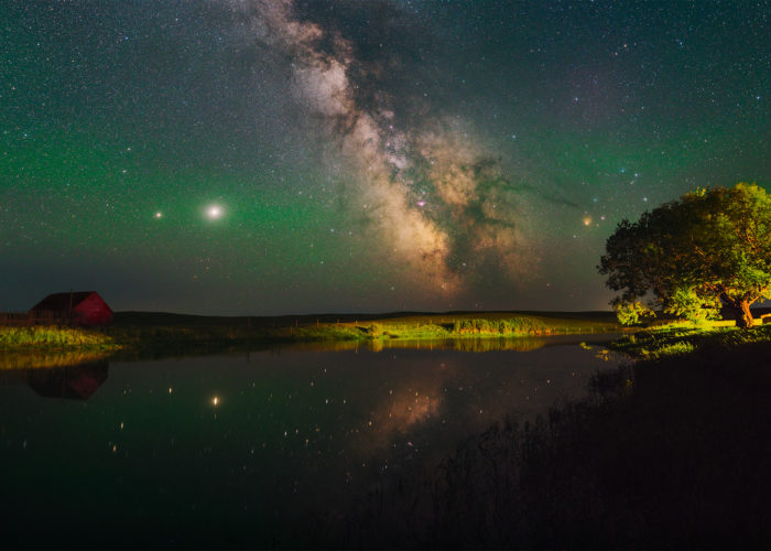 The milky way at Grasslands National Park near The Crossing
