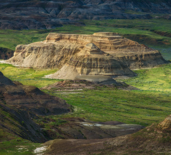 An intimate landscape photograph of the badlands at The Valley Of 1000 Devils in Grasslands National Park, Saskatchewan
