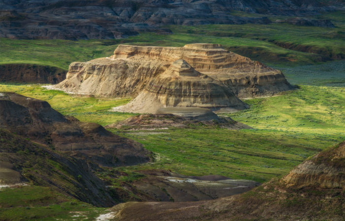 An intimate landscape photograph of the badlands at The Valley Of 1000 Devils in Grasslands National Park, Saskatchewan