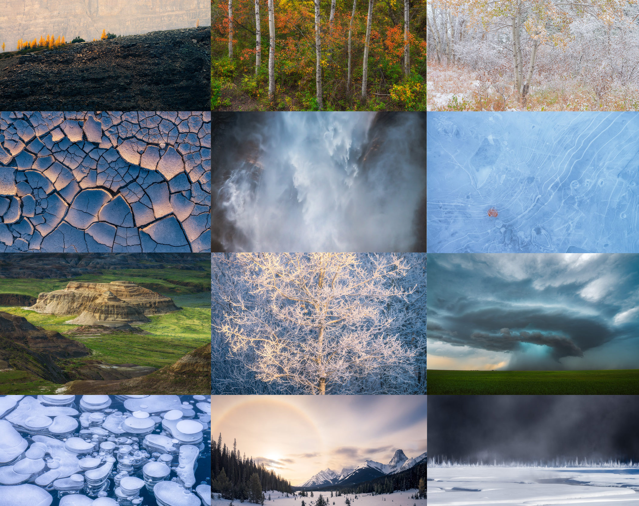 collage for the 2022 scott aspinall landscape photography calendar