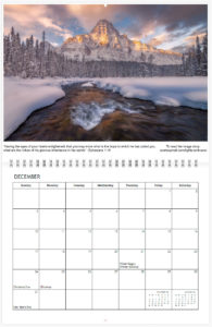 Sample of my 2023 Landscape photography calendar