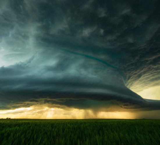 A supercell thunderstorm turned mothership in Saskatchewan, Canada