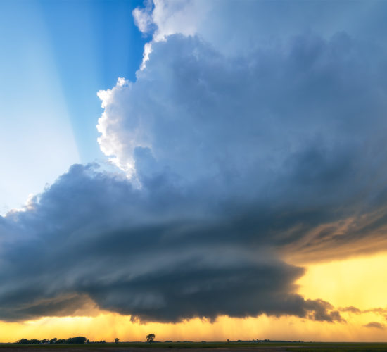 A supercell thunderstorm in Manitoba
