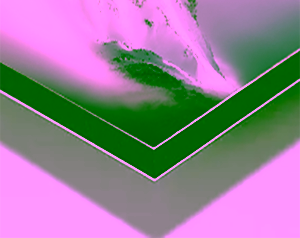 Close of matte metal fine art photography print