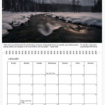 Landscape Photography calendar example page